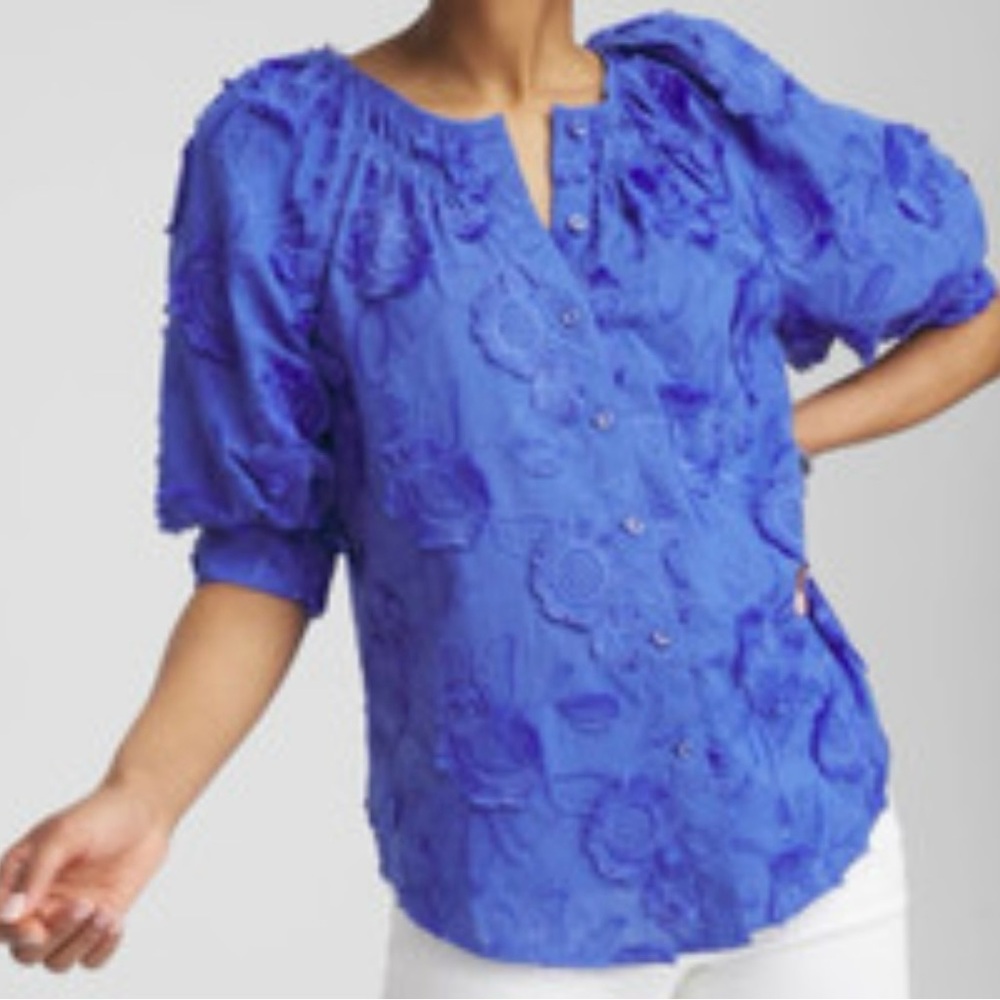 Blue Floral Women's Top